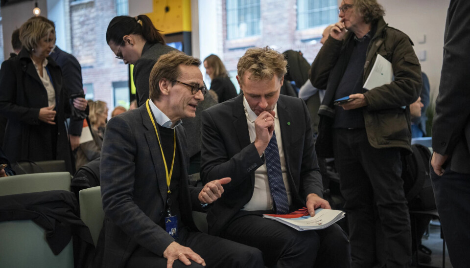 Forsknings- pg høyere utdanningsminister Ola Borten Moe la fram Utsynsmeldingen på OsloMet 24. mars. Her er han sammen med Christen Krogh, rektor på OsloMet. Forsknings- pg høyere utdanningsminister Ola Borten Moe la fram Utsynsmeldingen på OsloMet 24. mars. Her er han sammen med Christen Krogh, rektor på OsloMet.