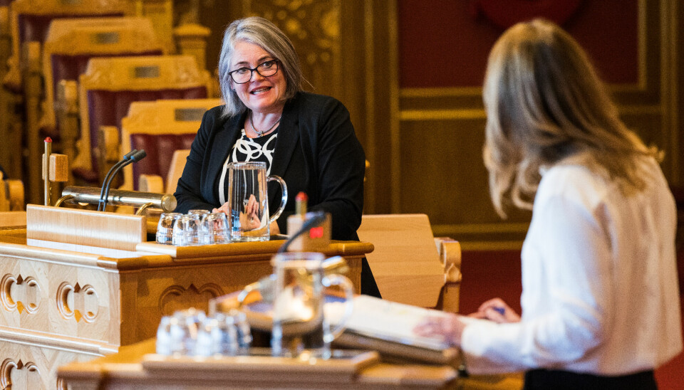 Høyres utdanningspolitikere Kari-Anne Jønnes (på bildet) og Margret Hagerup kritiserer regjeringens vilje til å satse på realfagene. Her i debatt med kunnskapsminister Tonje Brenna i Stortinget.