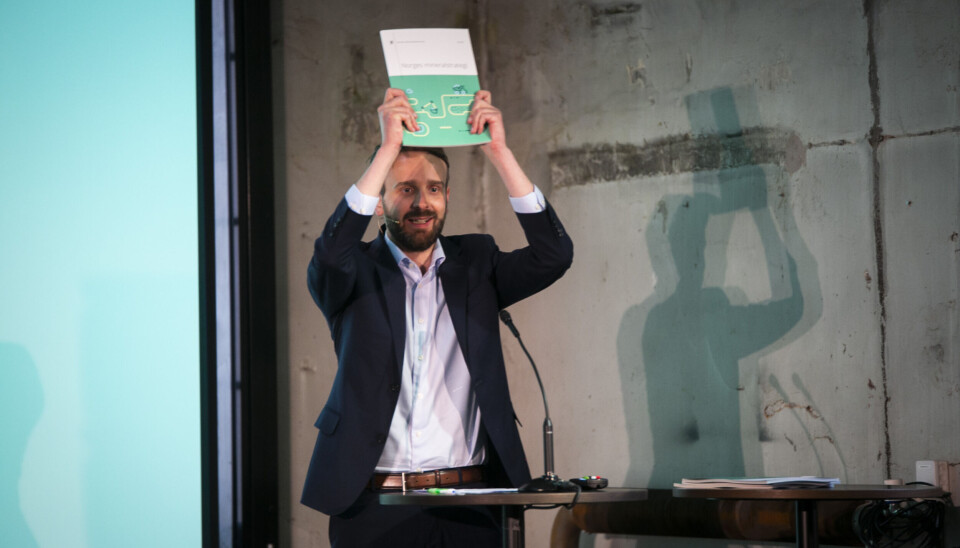 Næringsminister Jan Christian Vestre legger frem regjeringens nye mineralstrategi 21. juni 2023.