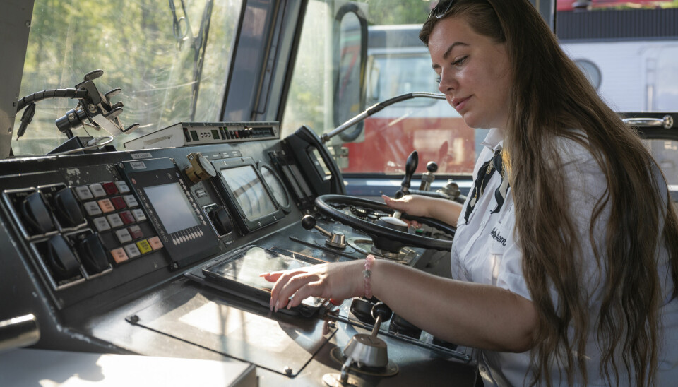 Lokfører Helene Aam er lokomotivfører for TM Togdrift på Ofotbanen.
