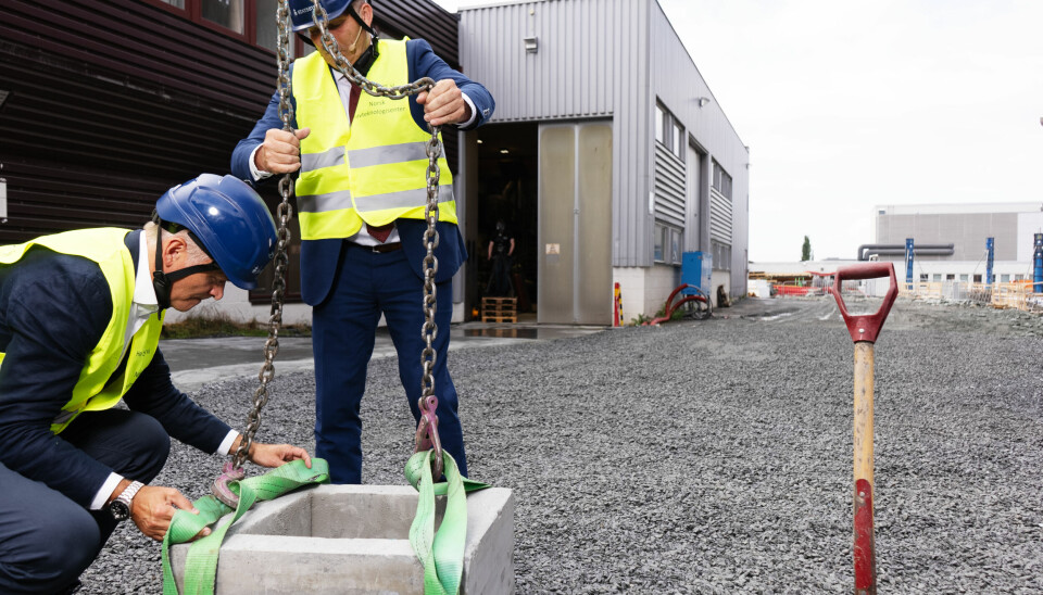 Nedlegging av grunnstein for Norsk havteknologisenter NTNU, Sintef