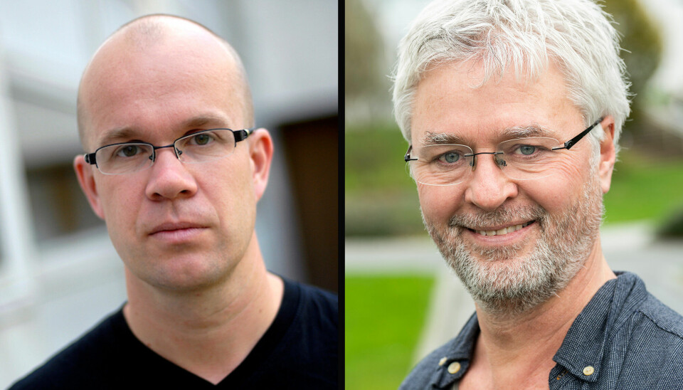 Kolbjørn Kallesten Brønnick (t.v.) og Svein Tuastad, tidligere styrerepresentanter for vitenskaplig tilsatte i UiS-styret, mener at to misforståelser er i ferd med å feste seg.