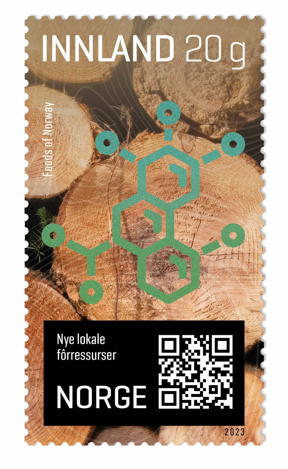 Her er frimerket til NMBU. NTNUs frimerke blir ikke offentliggjort før neste uke.