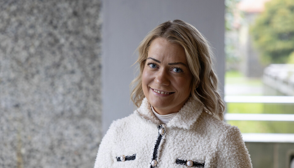 Sandra Konstance Nygård Borch  på besøk på Universitetsbibioteket i Bergen
