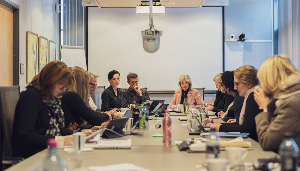 Alvorspreg over styret ved Universitetet i Stavanger, som torsdag vedtok budsjettet for 2024. I midten: Styreleder Anne Marit Panengstuen.