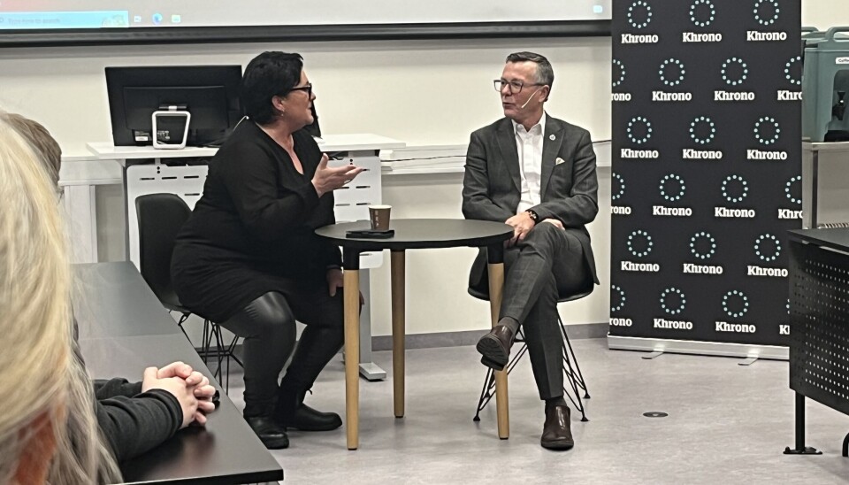 Samtale mellom Tove Lie og Dag Rune Olsen i Tromsø.
