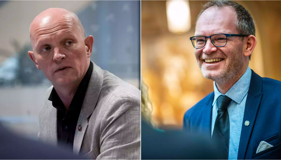 HVL-rektor Gunnar Yttri (t.v.) er kompis med forsknings- og høyere utdanningsminister Oddmund Hoel.