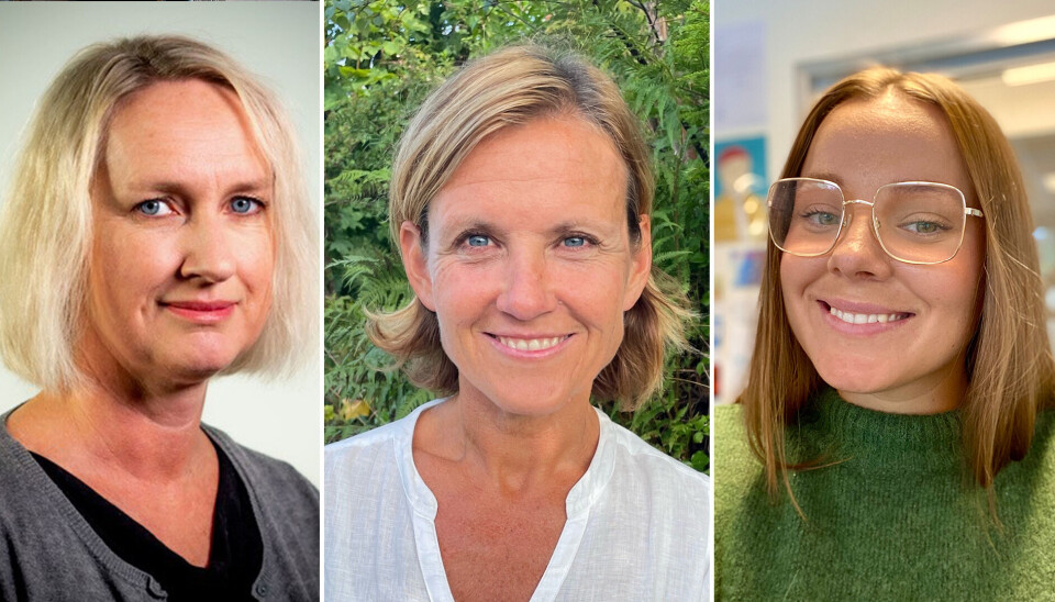 Med lanseringa av Profesjonsmeldinga sa statsråd Hoel at utdanningane skal bli meir fleksible og at fagmiljøa sjølve kan forma utdanningar som er tett på praksis, skriv forfattarane. — Dette er heilt i tråd med korleis HVL dei siste åra har satsa på nye måtar å rekruttera på. Portretter av Brita Høyland, Aslaug Grov Almås og Maria Kjosås Berge