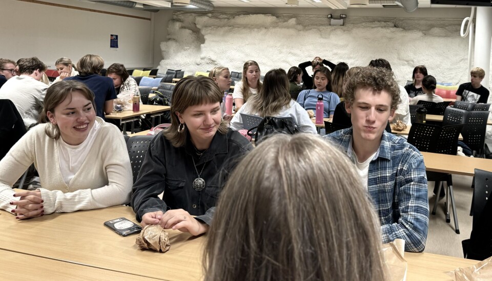 Bøllekurs og gruppearbeid for nye studenter på Institutt for filosofi og religionsvitenskap. Gruppa i front var ikke den Khrono fulgte og refererte fra. Gruppearbeid for nye studenter