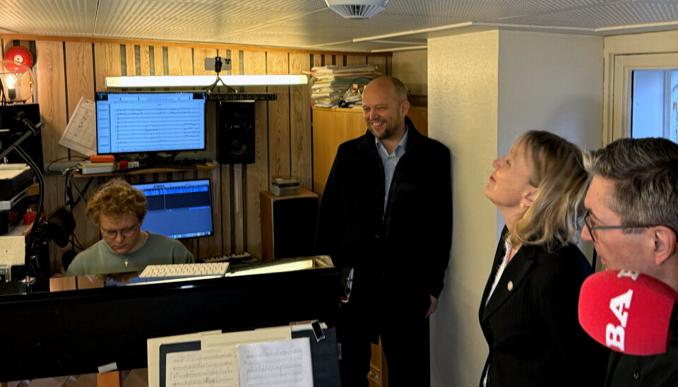 Trolig har det aldri vært så mange umusikalske personer inne på et av jazzlinjens øvingsrom som da Vedum kom på besøk.