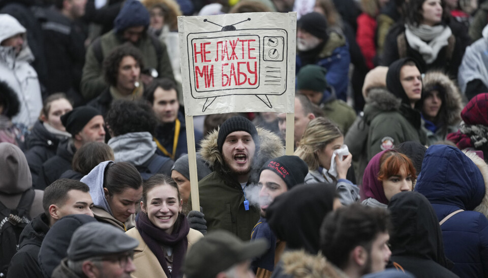 Protestet Massive studentprotester i Serbia. — Utsatt for svertekampanjer i media