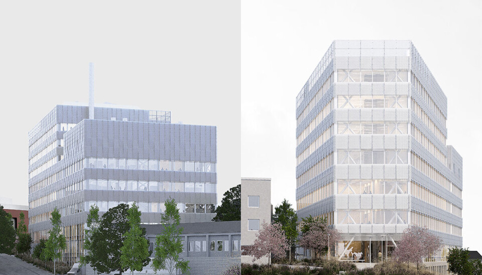 Slik blir bygget som nå er under oppføring på Gløshaugen i Trondheim. Det skal huse cirka 213 NTNU-ansatte, SINTEF Industri, eksterne samarbeidspartnere og over 300 studenter fordelt på fem årstrinn.