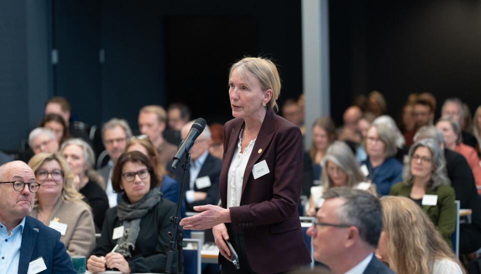 Margareth Hagen, rektor ved Universitetet i Bergen er ikke fornøyd etter at revidert nasjonalbudsjett er lagt fram.