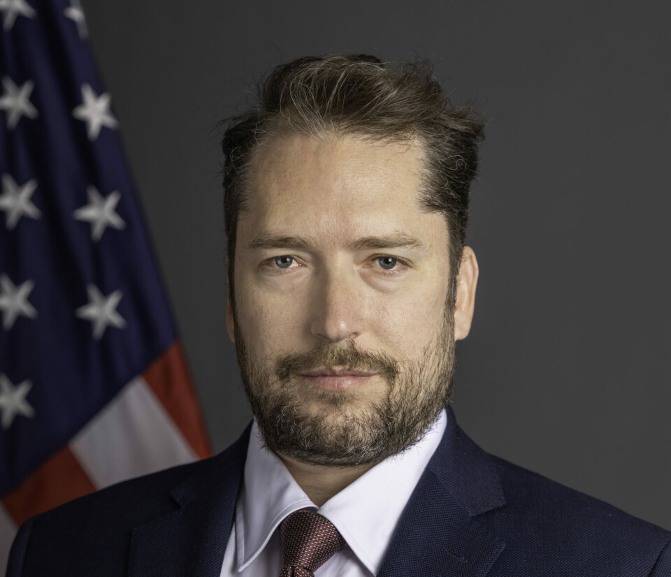 Darren Beattie leder etaten som er ansvarlig for Fulbright-programmet. Portrett Darren Beattie; State Department Senior Official in Public Diplomacy