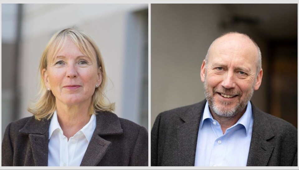 Rektor ved UiB Margareth Hagen rykker stadig nærmere og er nå kun 20 plasser bak rektor ved NTNU Tor Grande i årets QS-rangering. To rektorportretter som er satt sammen