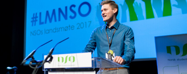 Mats Johansen Beldo, leder i Norsk studentorganisasjon (NSO). Foto: Ketil Blom Haugstulen
